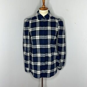 Tuckernuck Blue Plaid Flannel Button-front Shirt‎